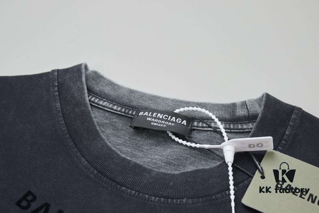 VAL'ENTINO Hua Jia 25SS Spring Collection Flocked Letter Print Short Sleeve T-Shirt