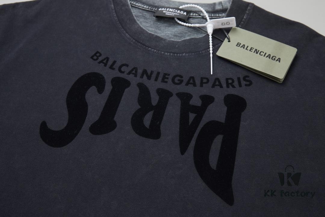 VAL'ENTINO Hua Jia 25SS Spring Collection Flocked Letter Print Short Sleeve T-Shirt