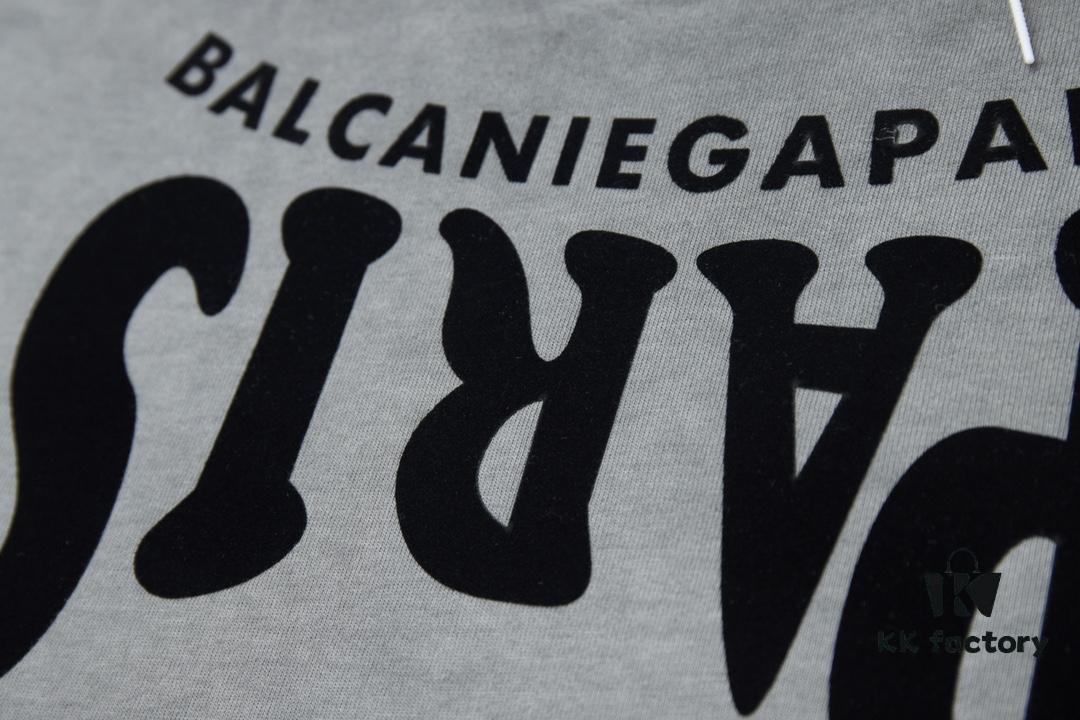 VAL*NTINO Huajia 25SS Spring Collection Flocked Letter Print Short Sleeve T-Shirt