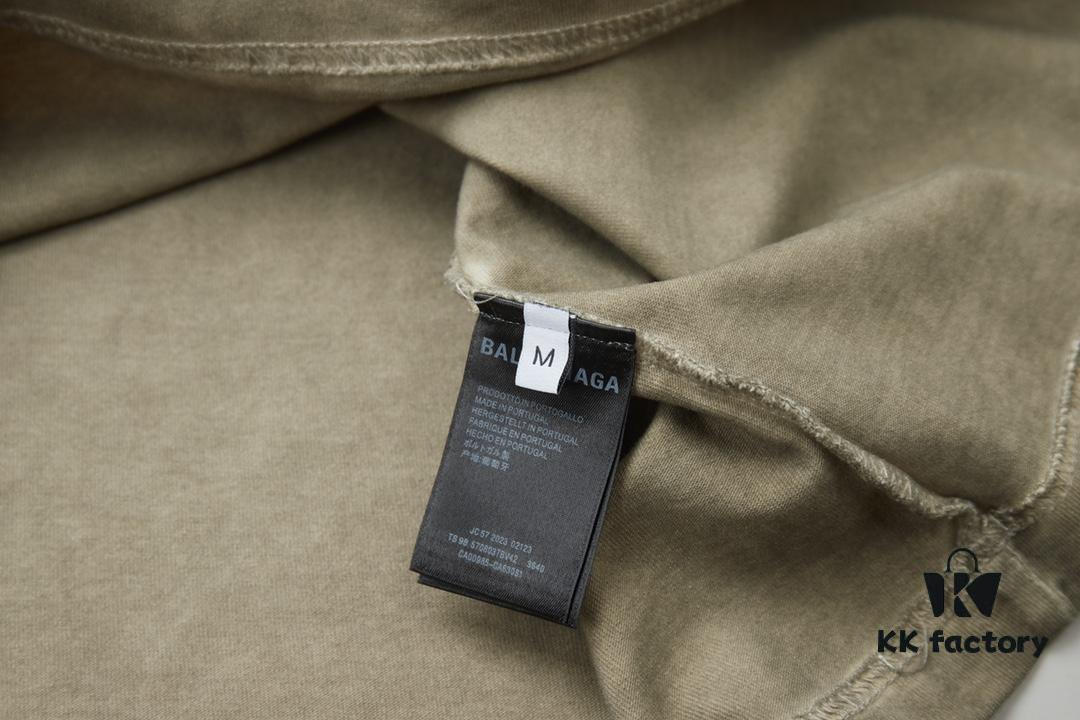 VAL*NTINO Hua Jia 25SS Spring Collection Flocked Letter Print Short Sleeve T-Shirt