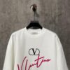VALENTINO 24FW Pink 3D Flocked Lettering Heavyweight Short Sleeve T-Shirt