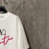 VALENTINO 24FW Pink 3D Flocked Lettering Heavyweight Short Sleeve T-Shirt