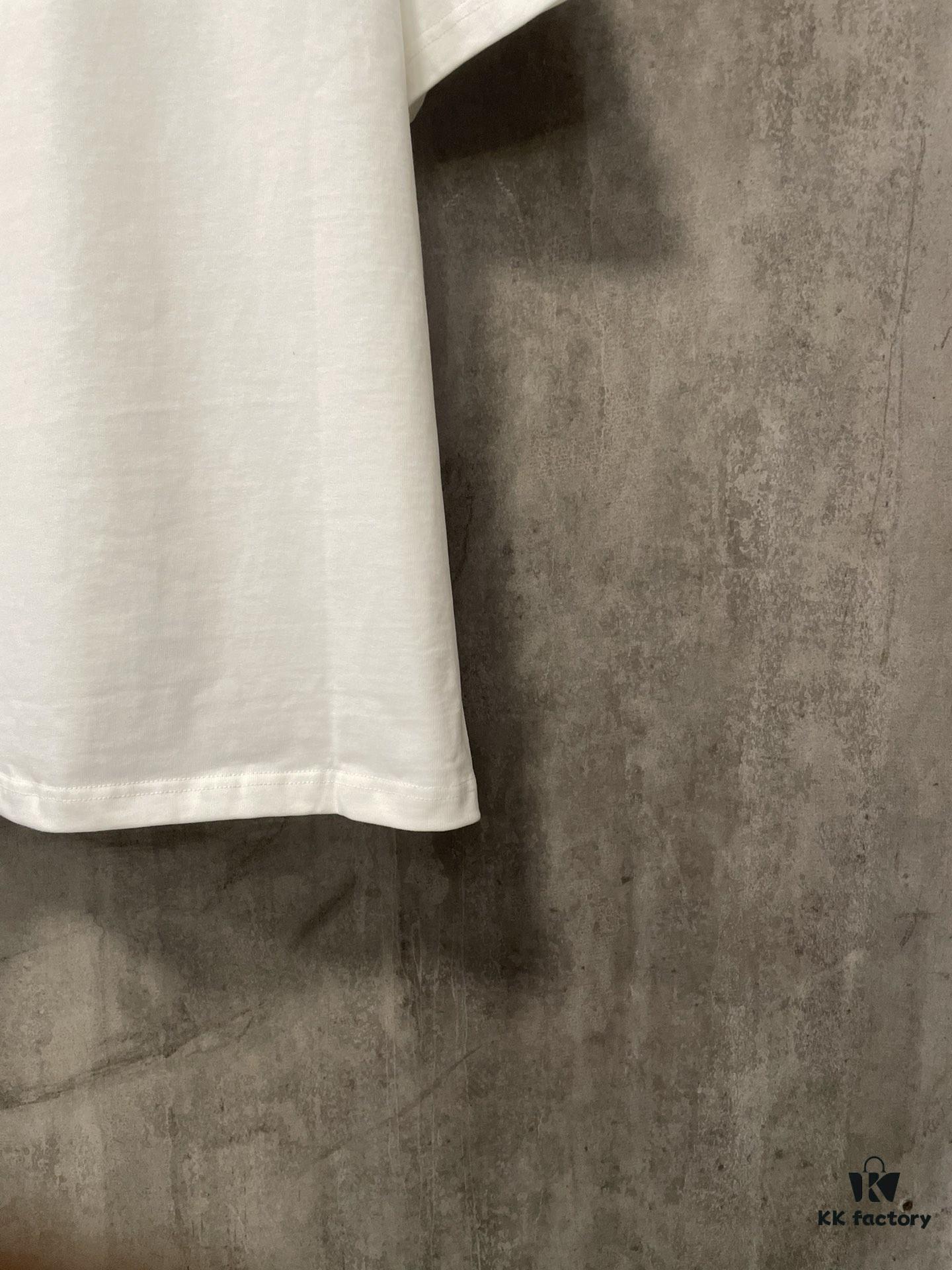 VALENTINO 24FW Pink 3D Flocked Lettering Heavyweight Short Sleeve T-Shirt