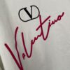 VALENTINO 24FW Pink 3D Flocked Lettering Heavyweight Short Sleeve T-Shirt