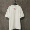 VALENTINO 24SS Latest Collection Flocked Logo Heavyweight Short Sleeve T-Shirt