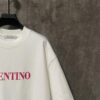 VALENTINO 24SS Latest Collection Flocked Logo Heavyweight Short Sleeve T-Shirt