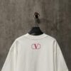 VALENTINO 24SS Latest Collection Flocked Logo Heavyweight Short Sleeve T-Shirt