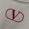 VALENTINO 24SS Latest Collection Flocked Logo Heavyweight Short Sleeve T-Shirt