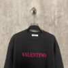 VALENTINO 24SS Latest Collection Flocked Logo Heavyweight Short Sleeve T-Shirt