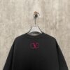 VALENTINO 24SS Latest Collection Flocked Logo Heavyweight Short Sleeve T-Shirt