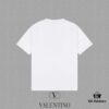 VALENTINO Men's and Women's Short Sleeve T-Shirt 2024FW Letter Logo Print Premium 26s Double Yarn 300g Fabric Heavyweight Custom Ribbed Jersey Dyed-to-Match Trims Three Labels Included