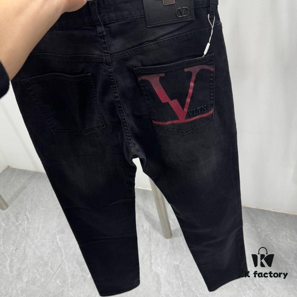 2025 Spring/Summer European Boutique New Arrival Premium Replica-Level Overseas Trade Order Source Top-Quality Original Order High-End Men's Fashion Slim-Fit Slight Straight Leg Denim Jeans