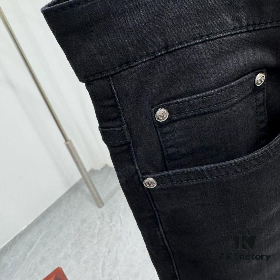 2025 Spring/Summer European Boutique New Arrival Premium Replica-Level Overseas Trade Order Source Top-Quality Original Order High-End Men's Fashion Slim-Fit Slight Straight Leg Denim Jeans