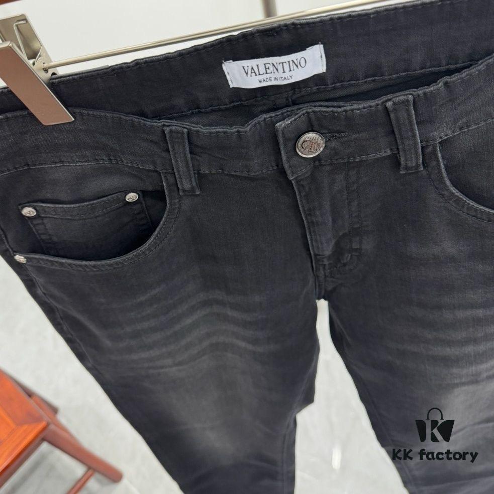 2025 Spring/Summer European Boutique New Arrival Premium Replica-Level Overseas Trade Order Source Top-Quality Original Order High-End Men's Fashion Slim-Fit Slight Straight Leg Denim Jeans