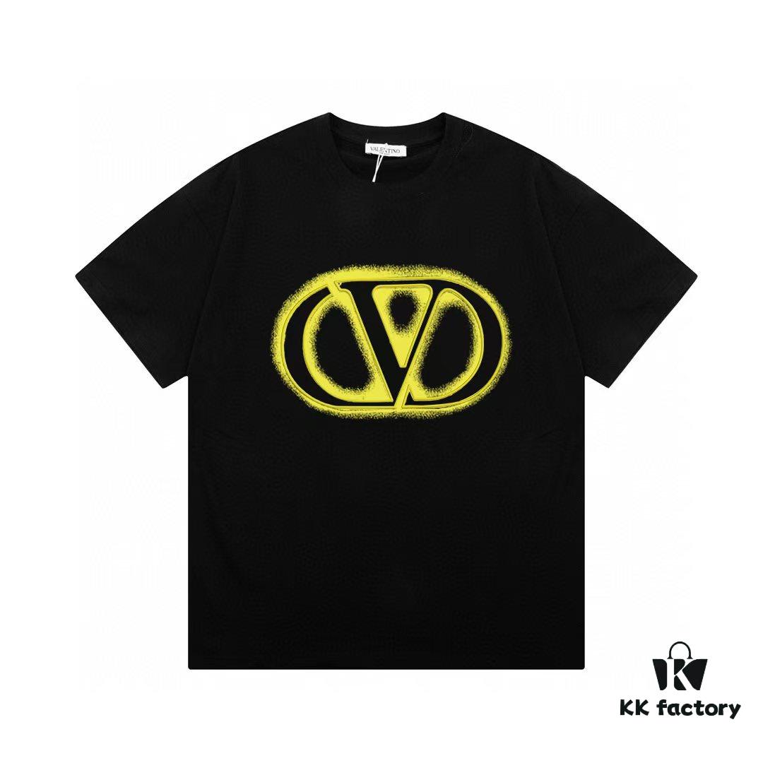 Valentino Unisex Casual Short-Sleeve T-Shirt with Signature Logo Print