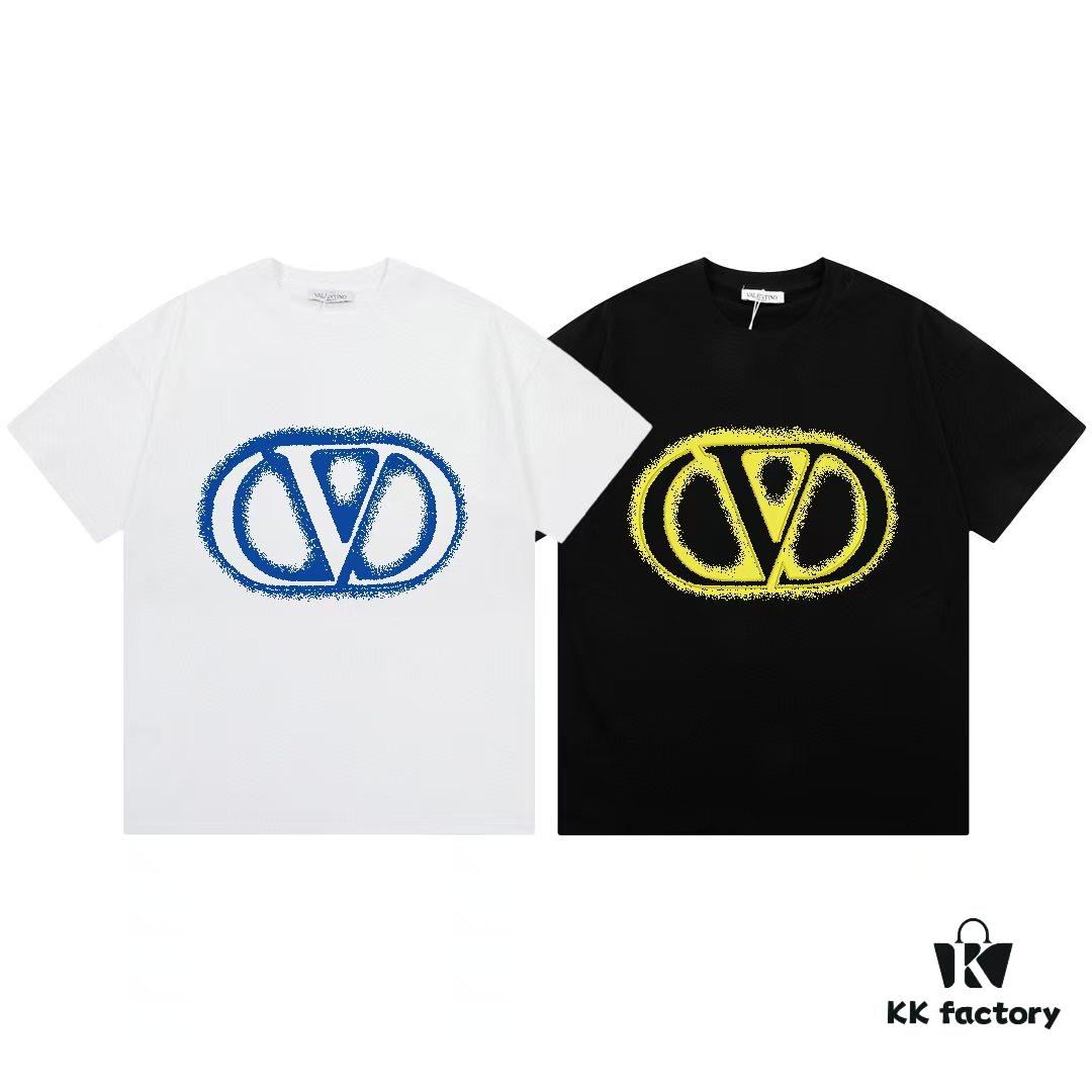 Valentino Unisex Fashion Short-Sleeve T-Shirt with Logo Print