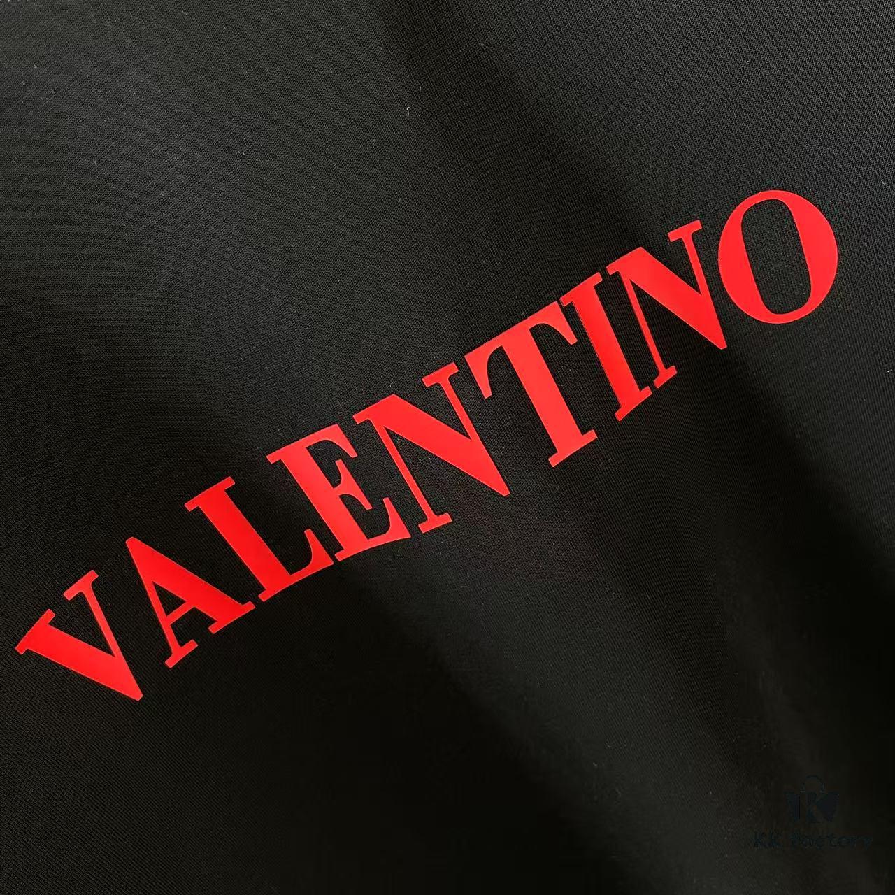 VALENTIN* Valentino 2025 Summer New Arrival Unisex Short Sleeve T-Shirt with Unique Letter Logo 3D Silicone Print Custom 300g Fabric