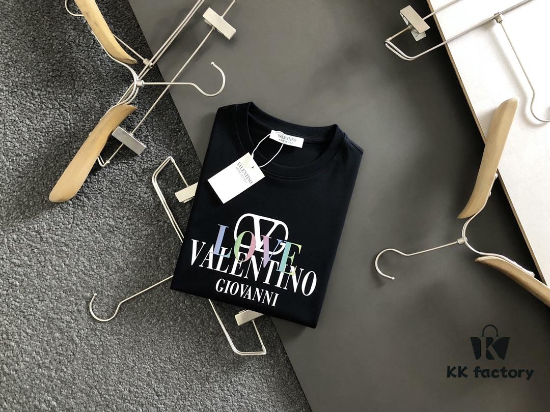 Valentino 2025 Latest Print Short Sleeve T-Shirt, High-Quality Cabinet Original Order, Top-Tier Craftsmanship with Imported Fabric