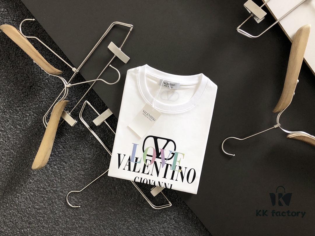 Valentino 2025 Latest Print Short Sleeve T-Shirt, High-Quality Cabinet Original Order, Top-Tier Craftsmanship with Imported Fabric
