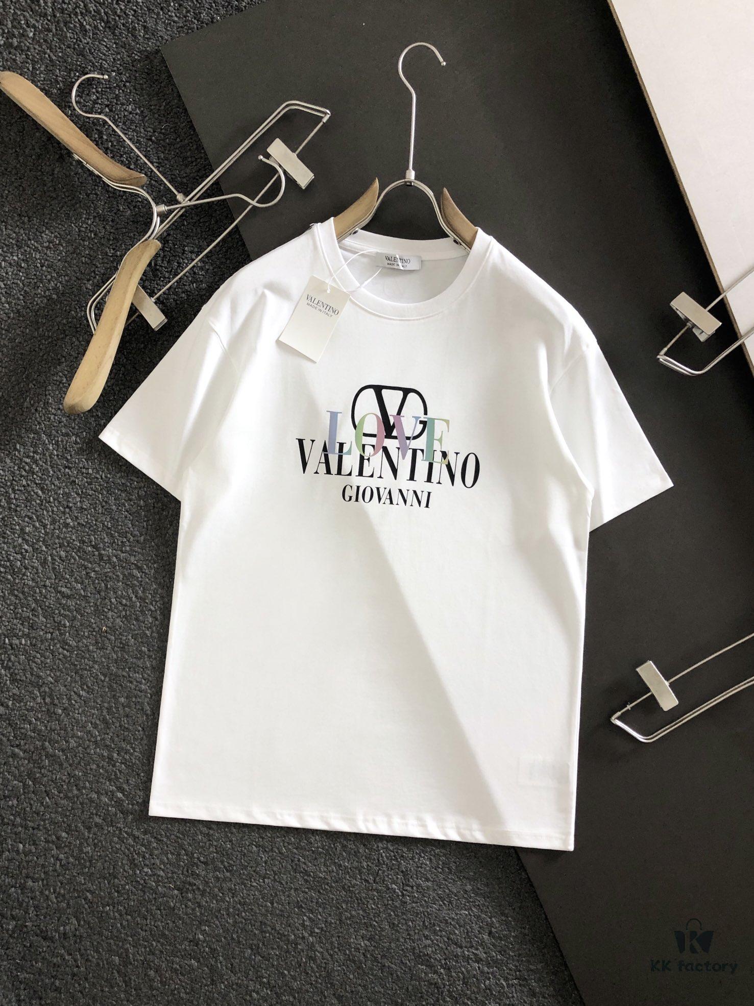 Valentino 2025 Latest Print Short Sleeve T-Shirt, High-Quality Cabinet Original Order, Top-Tier Craftsmanship with Imported Fabric