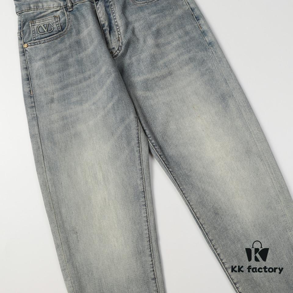 Valentino - 2024 New Arrival Straight-Leg Denim Jeans, Latest Luxury Collection, Imported Italian Denim Fabric