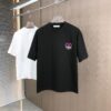 Valentino 2025 Spring/Summer New Arrival Round Neck Short Sleeve T-Shirt with Color-Lift 3D Thick-Plate Printing Technique, Made from 320g Double-Yarn Combed Cotton Fabric, Slightly Loose Unisex Fit