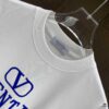 VALENTINO 2025 Spring Summer New Arrival Short Sleeve T-Shirt Heavyweight Cotton Flocked Logo