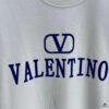 VALENTINO 2025 Spring Summer New Arrival Short Sleeve T-Shirt Heavyweight Cotton Flocked Logo