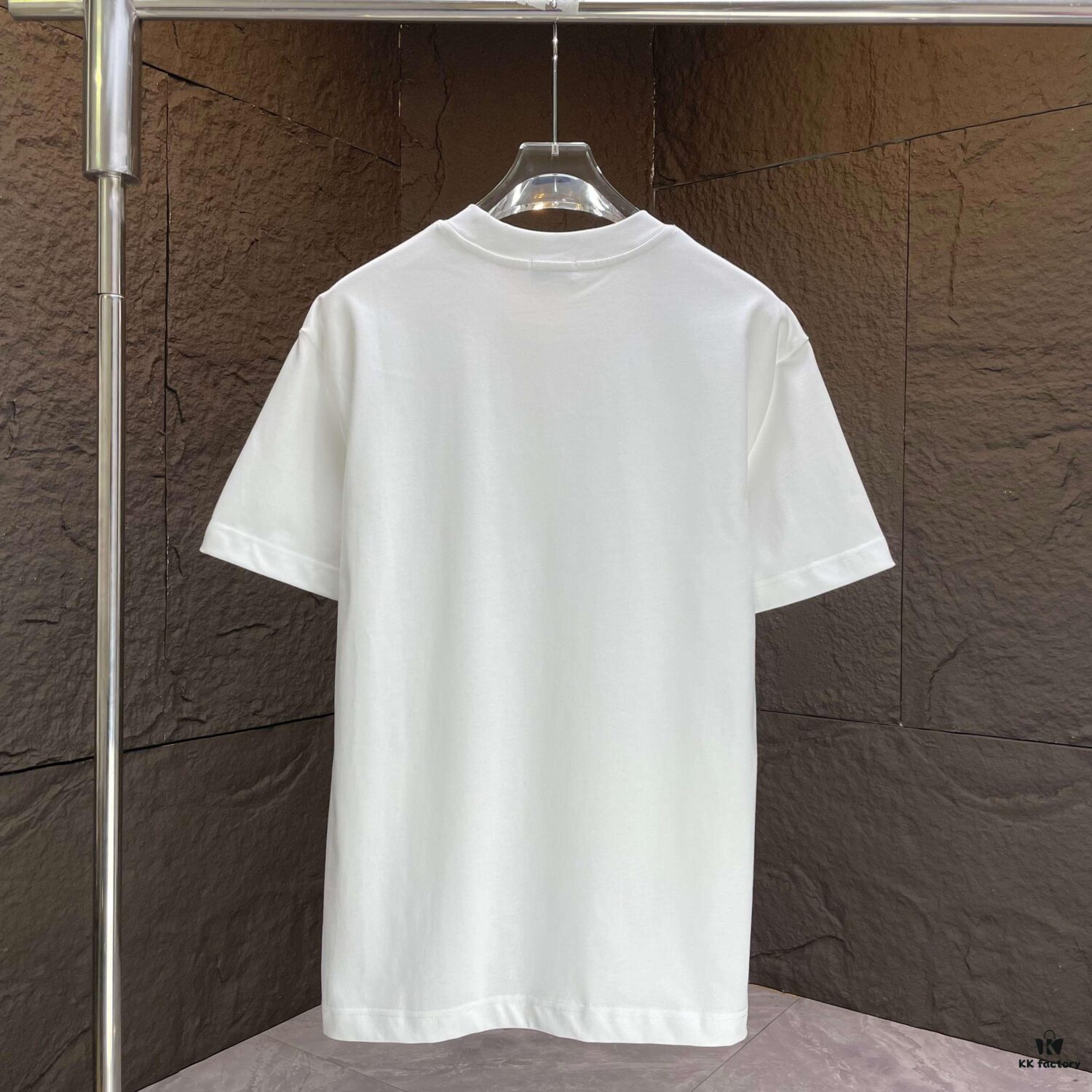 VALENTINO 2025 Spring Summer New Arrival Short Sleeve T-Shirt Heavyweight Cotton Flocked Logo
