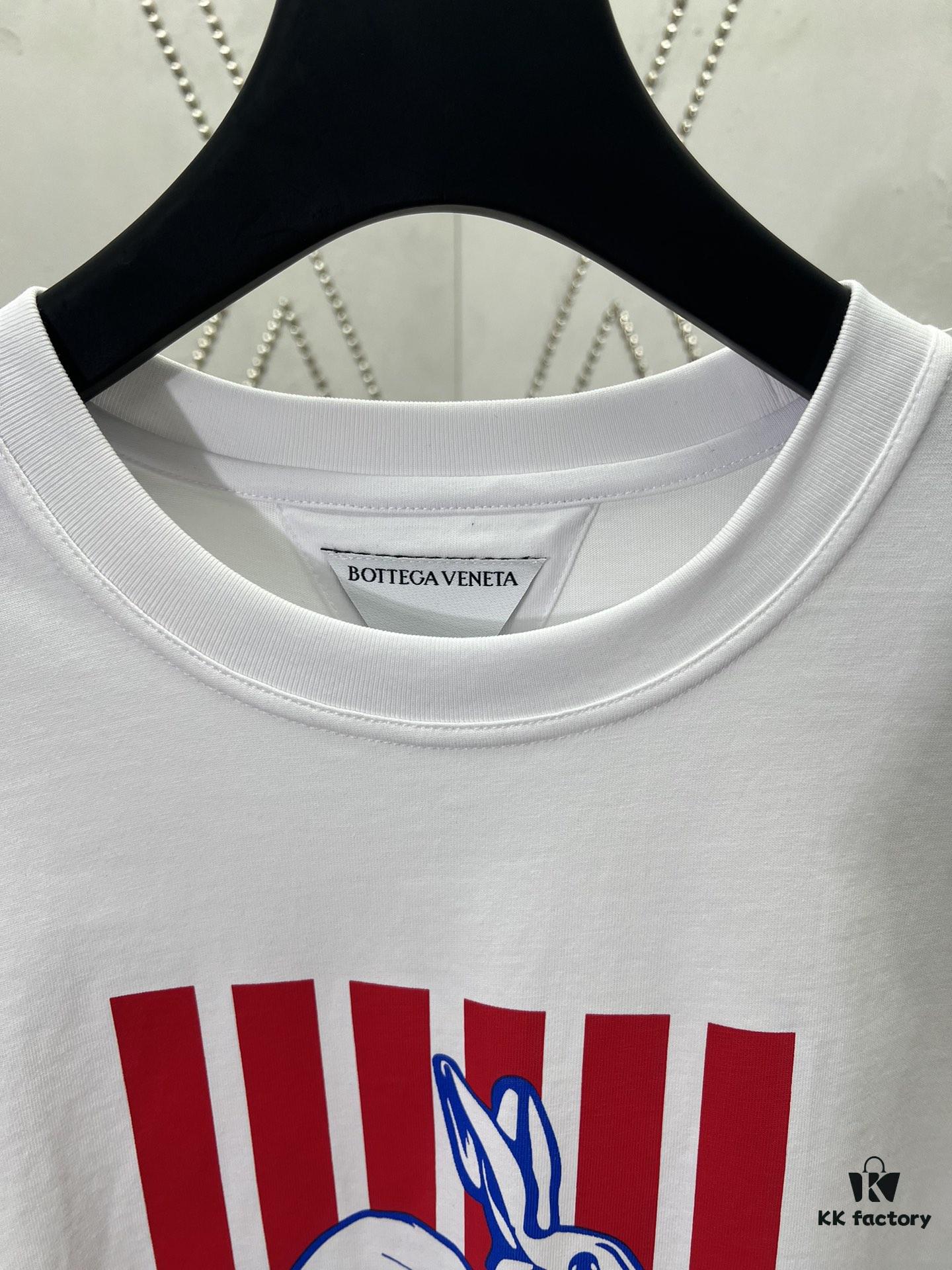 BV 25SS New Arrival Tech Cotton Knit Blend T-Shirt with Rabbit Illustration Print, Unisex