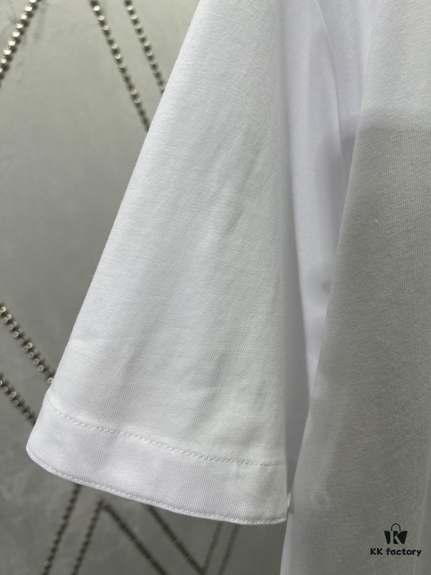 BV 25SS New Arrival Round Neck Cotton Matchstick Short Sleeve T-Shirt with Embroidery! Unisex