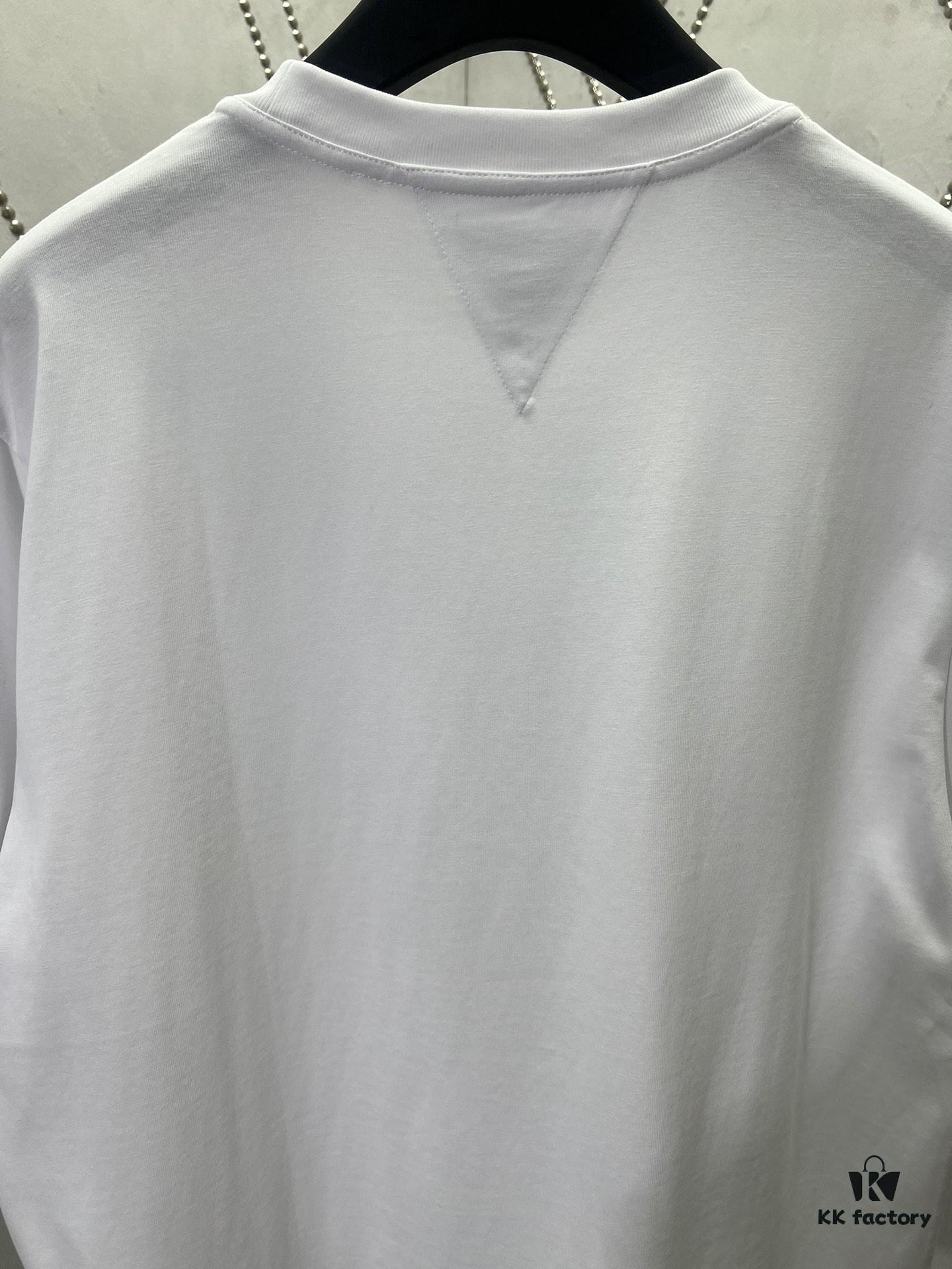 BV 25SS New Arrival Round Neck Cotton Matchstick Short Sleeve T-Shirt with Embroidery! Unisex