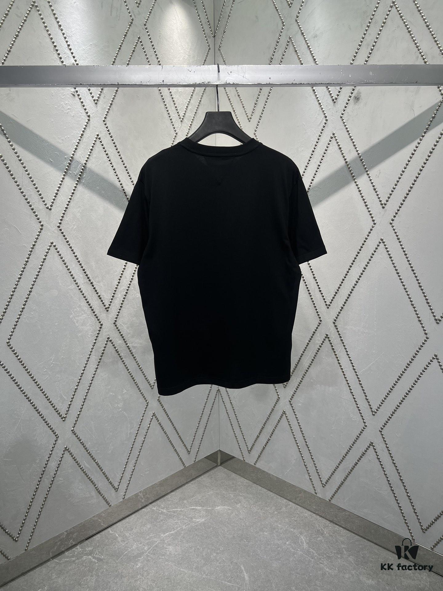 BV 25SS New Arrival Round Neck Cotton Matchstick Short Sleeve T-Shirt with Embroidery! Unisex