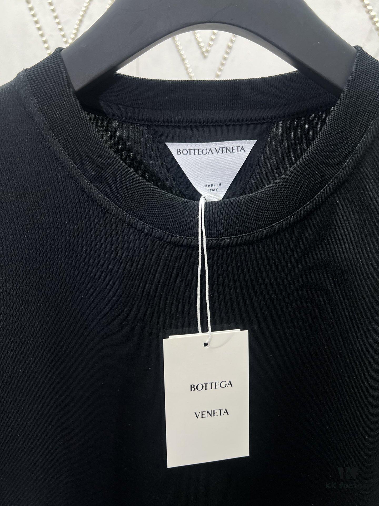 BV 25SS New Arrival Round Neck Cotton Matchstick Short Sleeve T-Shirt with Embroidery! Unisex