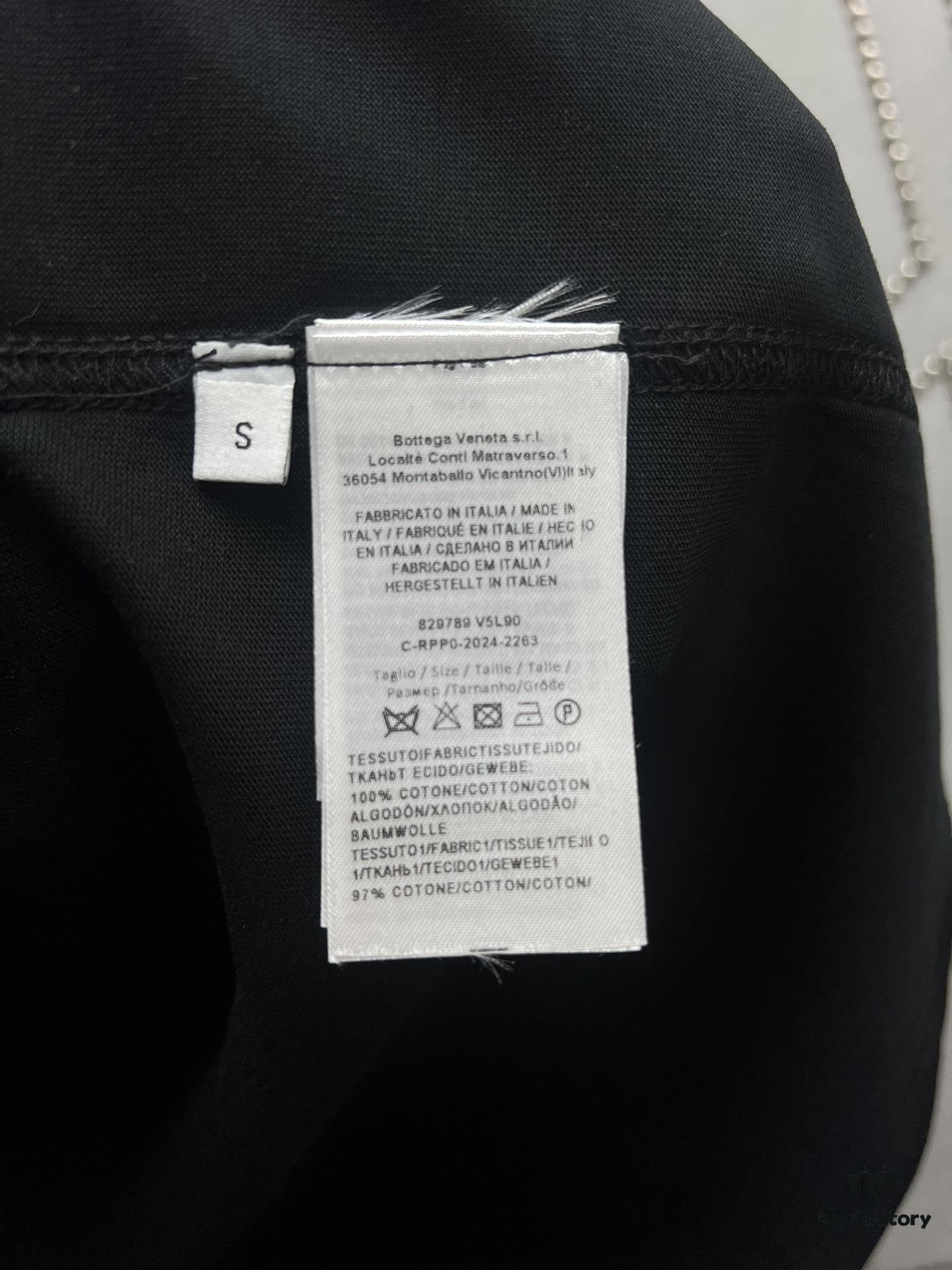 BV 25SS New Arrival Round Neck Cotton Matchstick Short Sleeve T-Shirt with Embroidery! Unisex