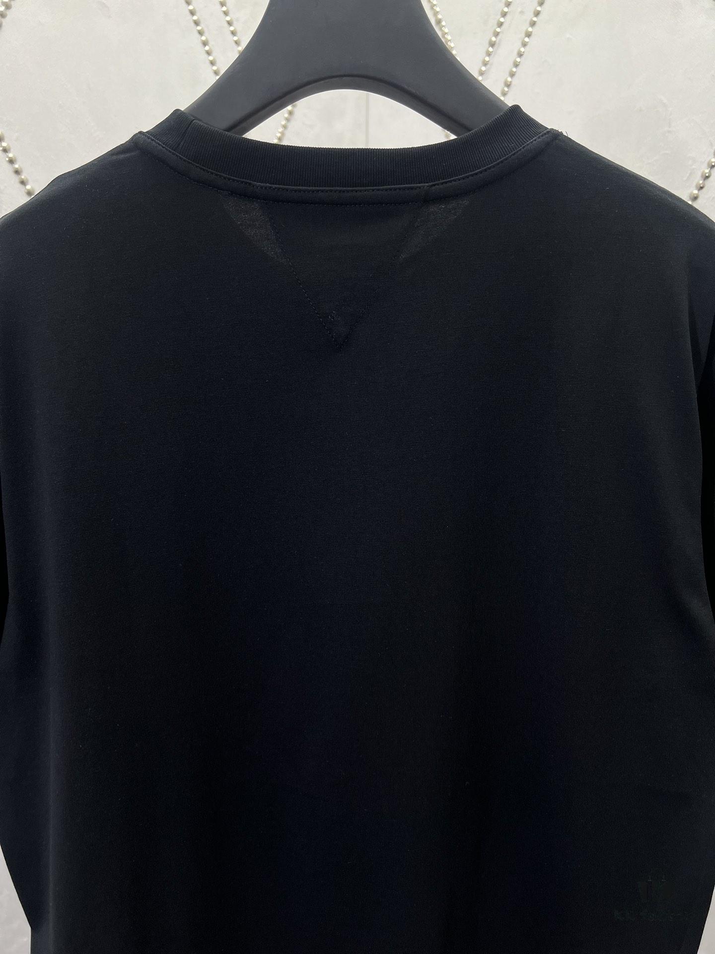 BV 25SS New Arrival Round Neck Cotton Matchstick Short Sleeve T-Shirt with Embroidery! Unisex