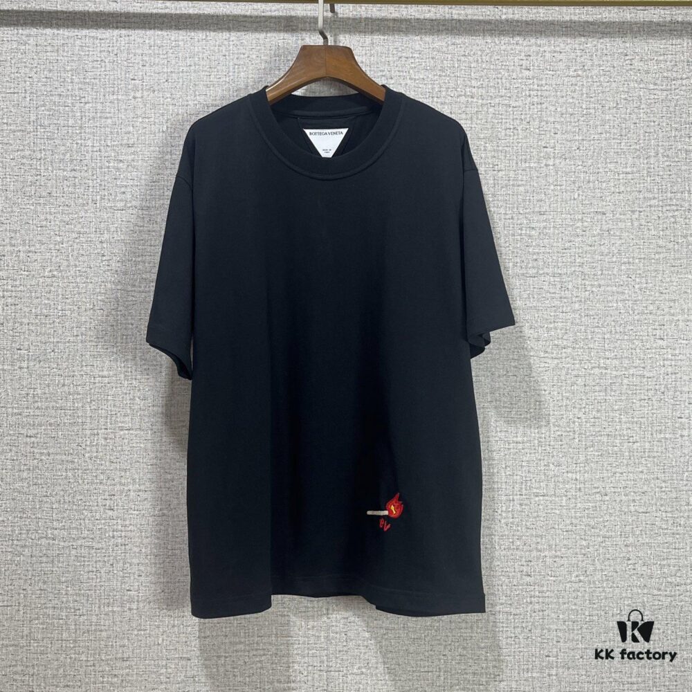 BV 2025SS New Arrival Round Neck Cotton Match Short Sleeve T-Shirt with Embroidery! Unisex