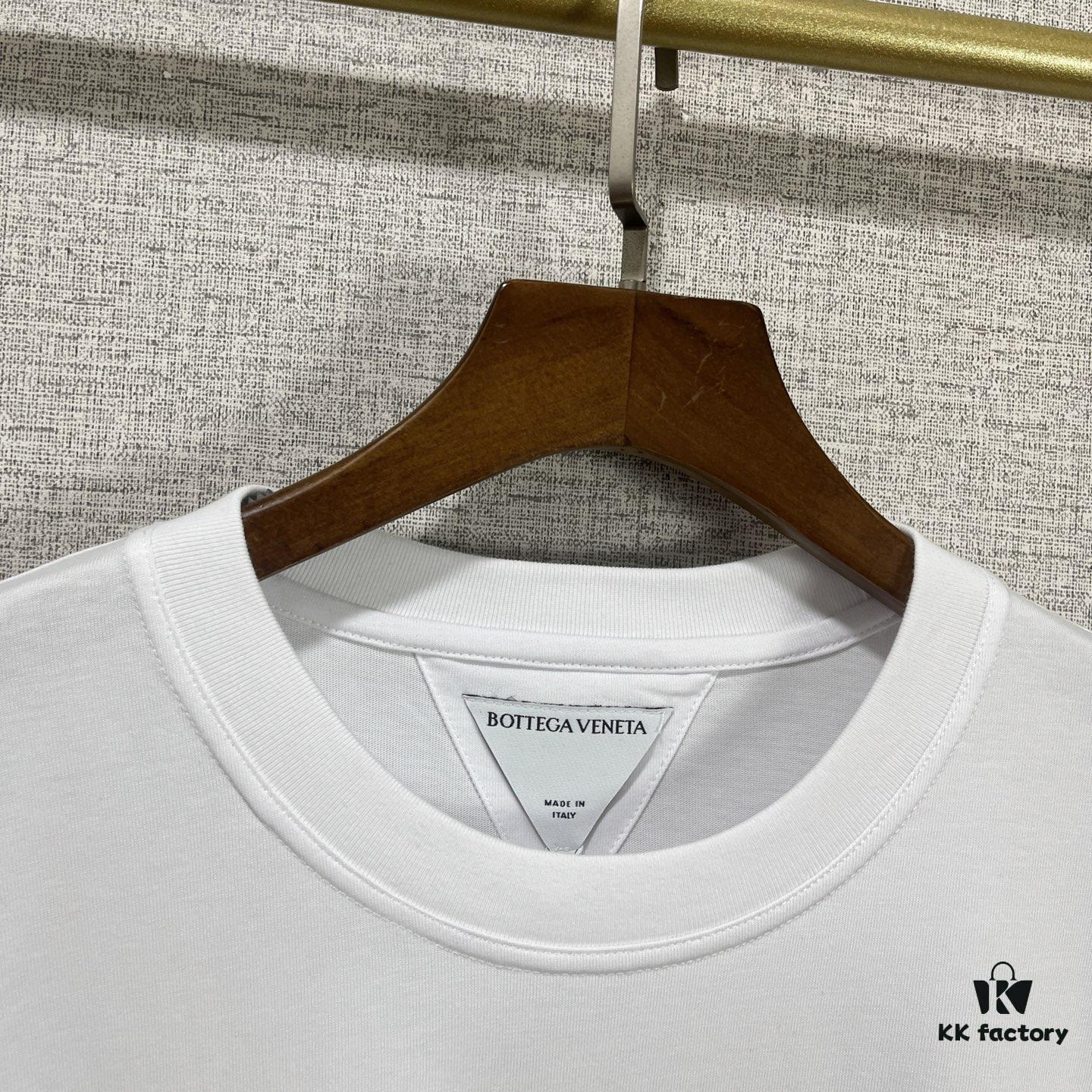 BV 2025SS New Arrival Round Neck Cotton Match Short Sleeve T-Shirt with Embroidery! Unisex