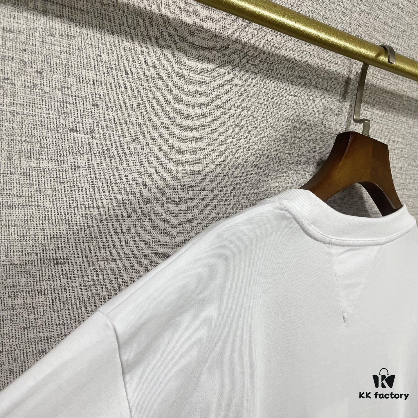 BV 2025SS New Arrival Round Neck Cotton Match Short Sleeve T-Shirt with Embroidery! Unisex