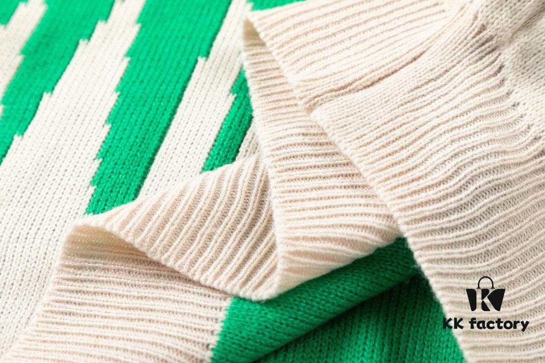 Bottega Veneta / BV 22SS Autumn-Winter New Round-Neck Wool Sweater, In-Store Exclusive Synchronized Release, Premium Quality with Tri-Color Panel Design