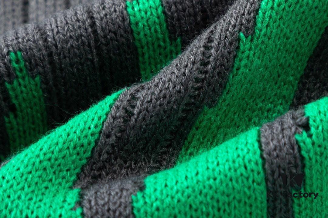 Bottega Veneta / BV 22SS Autumn-Winter New Round-Neck Wool Sweater, In-Store Exclusive Synchronized Release, Premium Quality with Tri-Color Panel Design