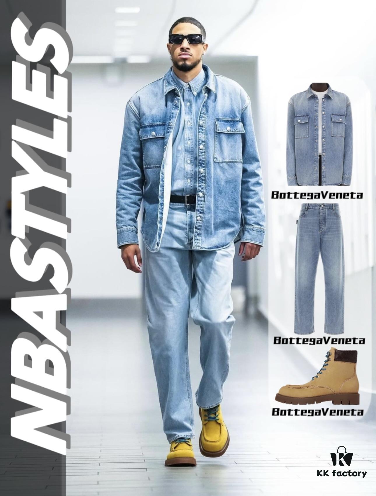 Bottega Veneta BV09 Unisex Mid-Rise Zippered Straight Jeans SS23 Solid Color Denim