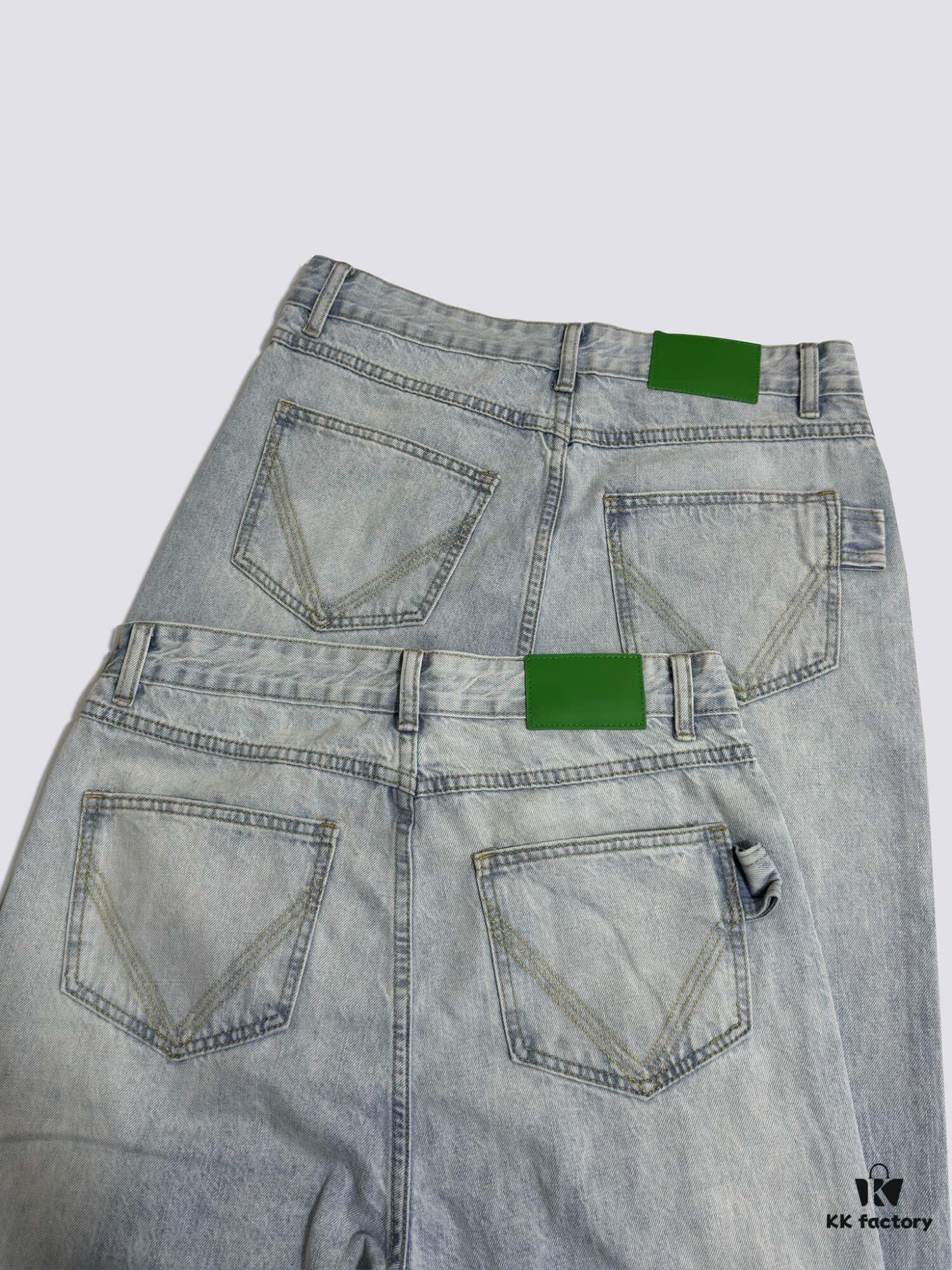 Bottega Veneta BV09 SS23 Solid Color Mid-Rise Zippered Straight Jeans Unisex Denim Trousers