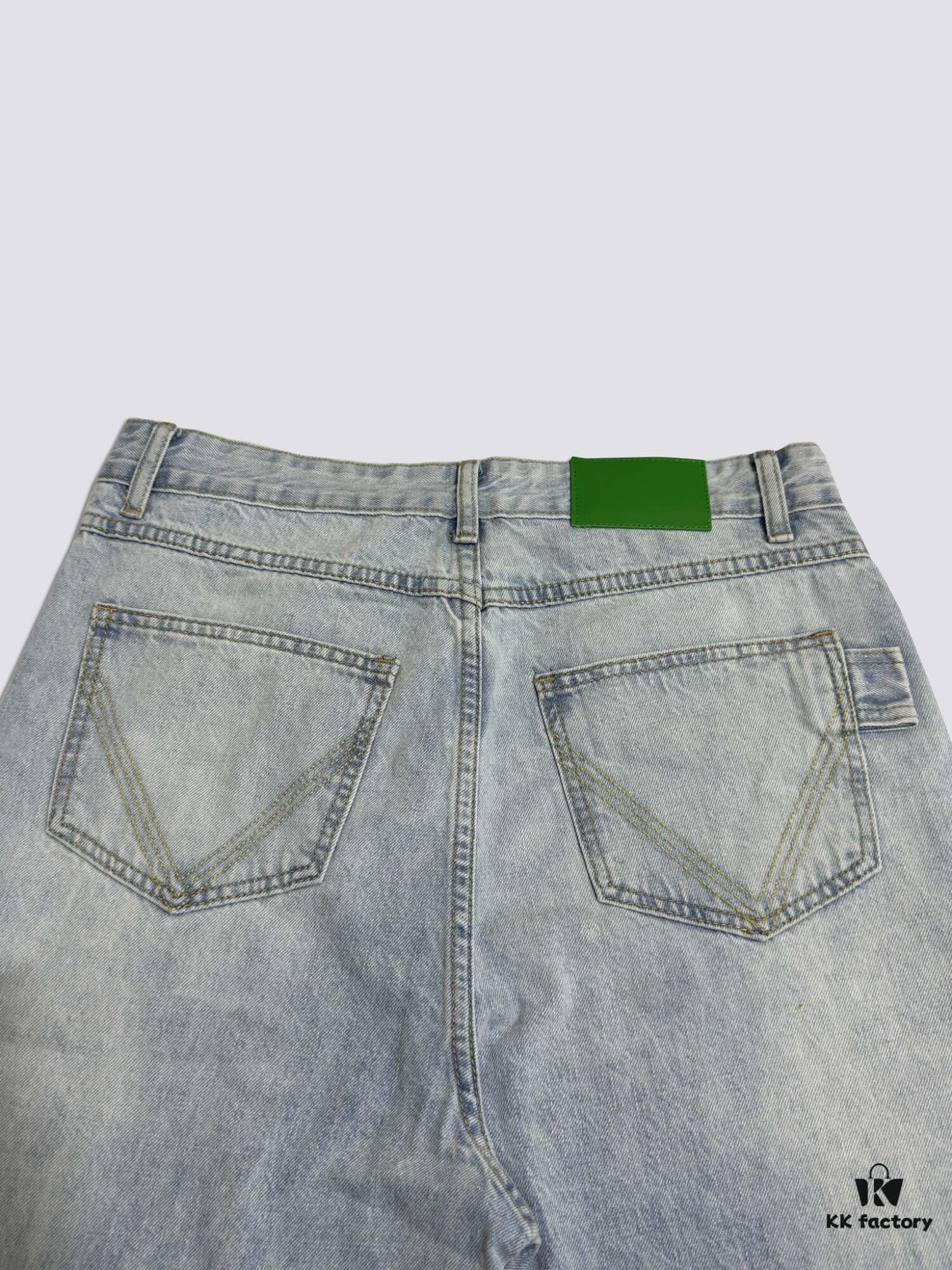 Bottega Veneta BV09 SS23 Solid Color Mid-Rise Zippered Straight Jeans Unisex Denim Trousers