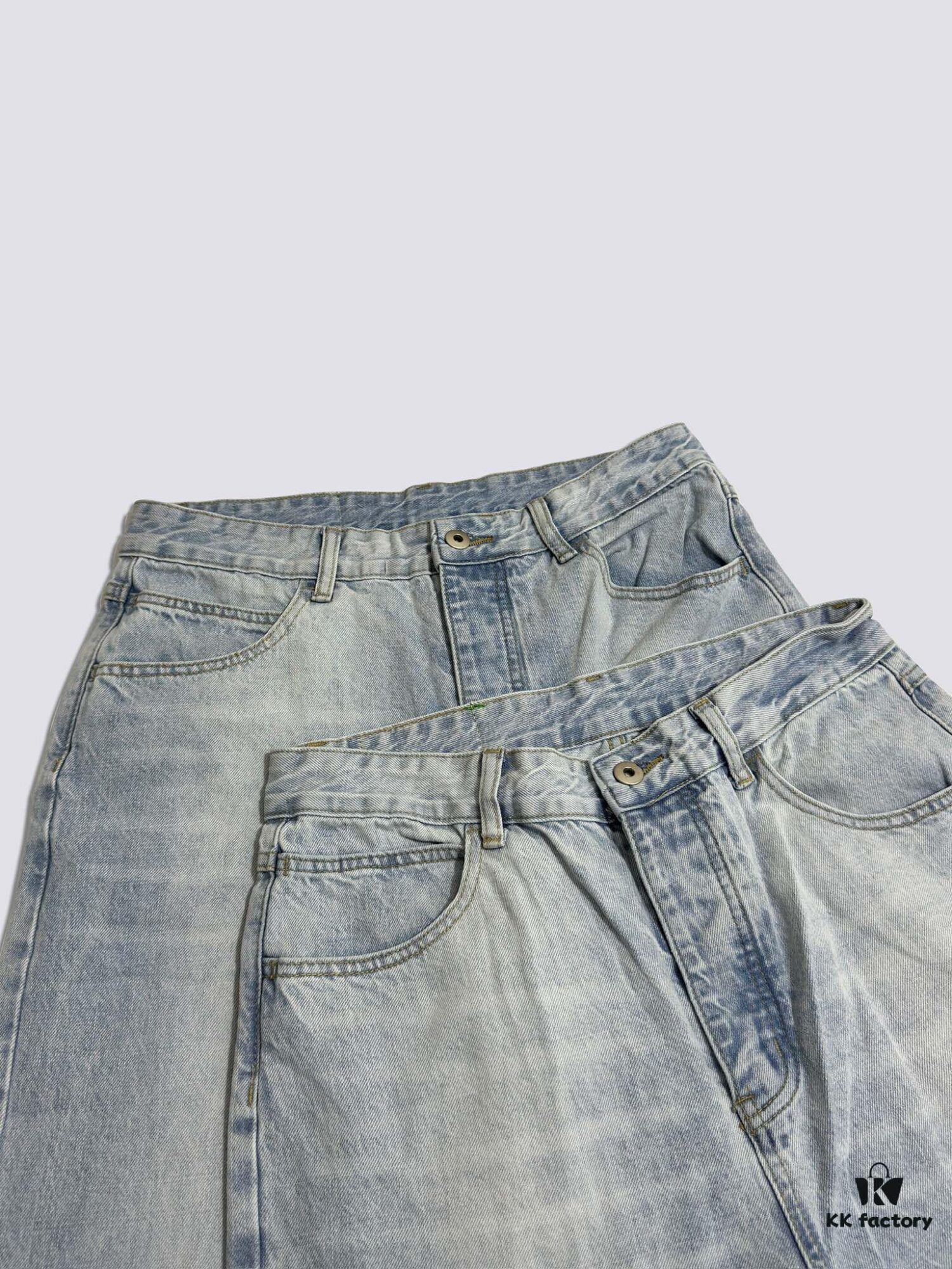 Bottega Veneta BV09 SS23 Solid Color Mid-Rise Zippered Straight Jeans Unisex Denim Trousers