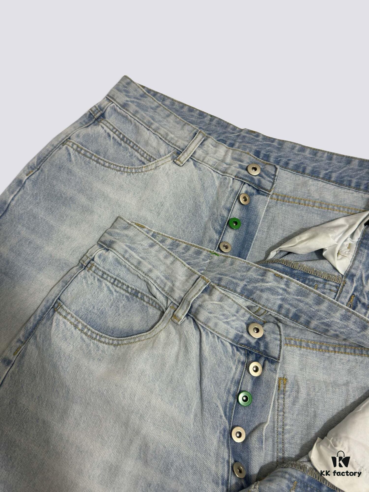 Bottega Veneta BV09 SS23 Solid Color Mid-Rise Zippered Straight Jeans Unisex Denim Trousers