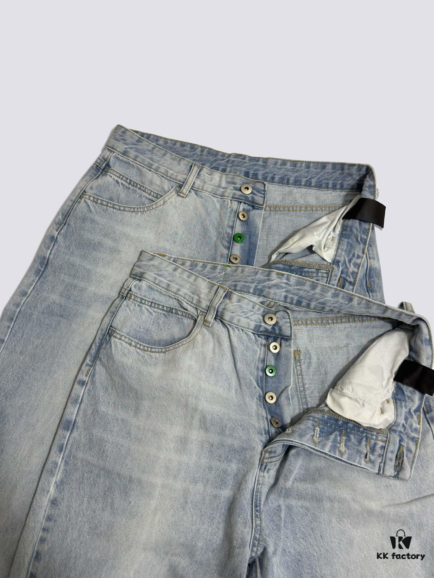 Bottega Veneta BV09 SS23 Solid Color Mid-Rise Zippered Straight Jeans Unisex Denim Trousers