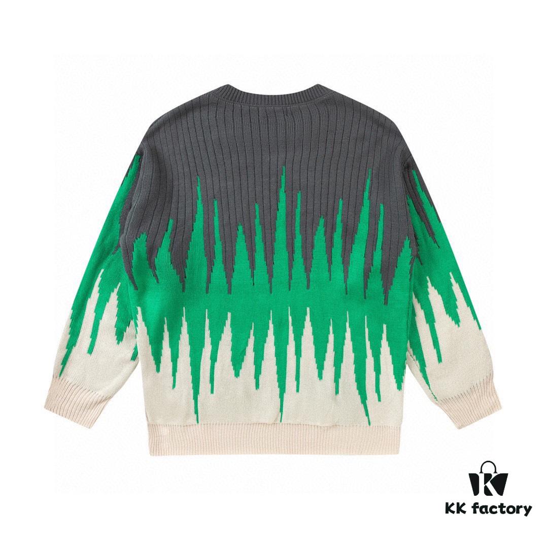 Bottega Veneta 22SS Autumn/Winter New Round-Neck Wool Sweater, Official Store Synchronized Release, Tri-Color Knit Design, High-End Fashion with Premium Quality