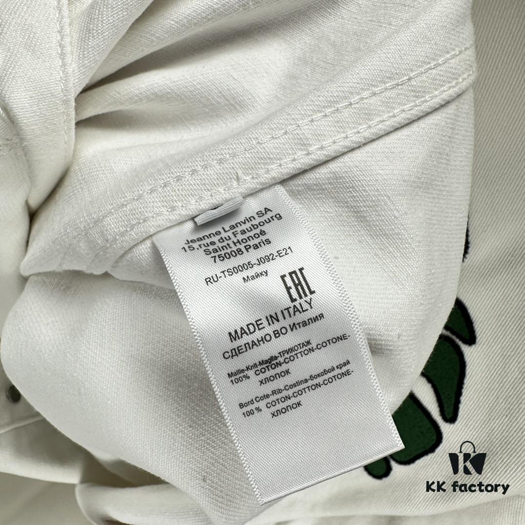 Lanvin 2025 Spring Collection Palm Tree 🌴 Letter Pattern Embroidered Couple Denim Jacket