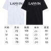 LANVIN LF38 New Arrival Cheng Yi Same Style Short Sleeve Embroidered Logo Letter Casual T-Shirt Round Neck Unisex Top